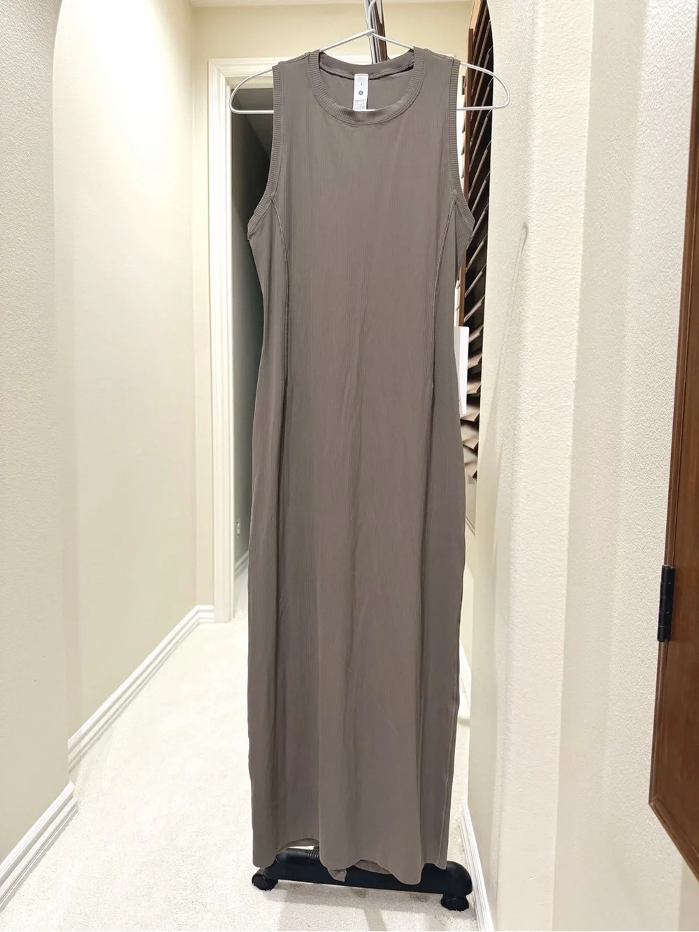 NWT Lululemon All Aligned Ribbed Midi Dress Nomad NOMD Size 4